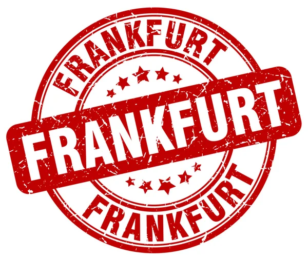 Frankfurt piros grunge forduló Vintage gumibélyegző. Frankfurt bélyegét. Frankfurt kerek bélyeg. Frankfurt grunge pecsét. Frankfurt. Frankfurt Vintage bélyegző. — Stock Vector