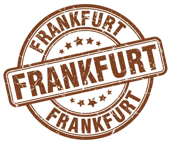 Frankfurt brown grunge round vintage rubber stamp.Frankfurt stamp.Frankfurt round stamp.Frankfurt grunge stamp.Frankfurt.Frankfurt vintage stamp. — ストックベクタ