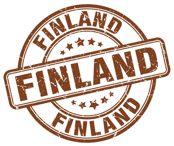 Finlandia grunge marrón ronda sello de goma vintage. Finlandia stamp.Finland ronda stamp.Finland grunge stamp.Finland.Finland sello vintage . — Archivo Imágenes Vectoriales