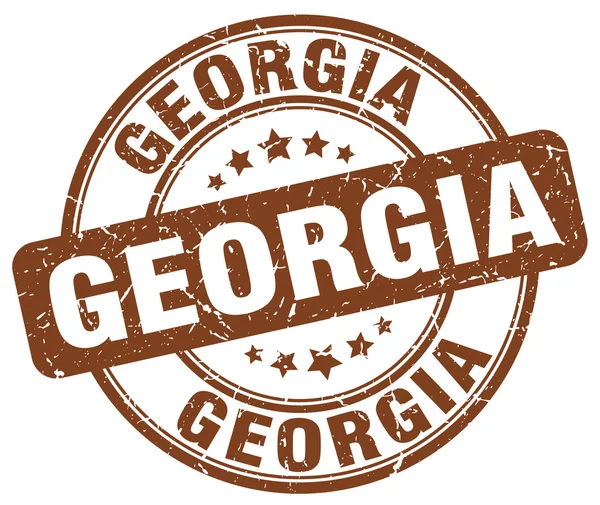 Georgia brown grunge round vintage rubber stamp.Georgia stamp.Georgia round stamp.Georgia grunge stamp.Georgia.Georgia vintage stamp. — Stockový vektor