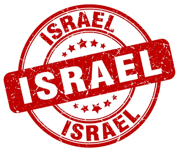 Israel grunge vermelho redonda carimbo de borracha vintage Israel stamp.Israel carimbo redondo Israel grunge stamp.Israel.Israel carimbo do vintage . — Vetor de Stock