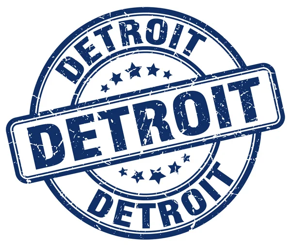 Detroit blue grunge round vintage rubber stamp.Detroit stamp.Detroit grunge stamp.Detroit.Detroit vintage stamp . — Vector de stock