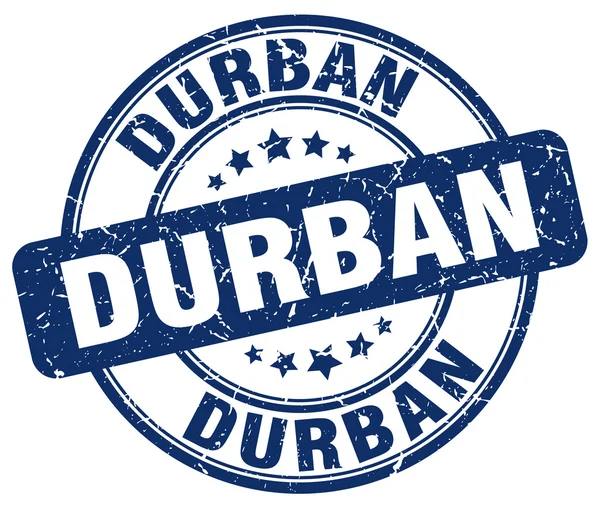 Durban blue grunge round vintage rubber stamp.Durban stamp.Durban round stamp.Durban grunge stamp.Durban.Durban vintage stamp. — Stock Vector