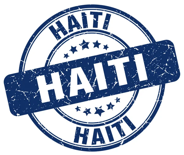 Haïti blauwe grunge ronde Vintage rubber stempel. Haïti stempel. Haïti ronde stempel. Haïti grunge stempel. Haïti. Haïti Vintage stempel. — Stockvector