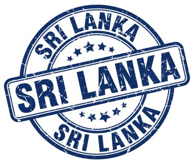 Sri Lanka mavi grunge yuvarlak vintage kauçuk damga. Sri Lanka damgası. Sri Lanka yuvarlak damgası. Sri Lanka grunge damgası. Sri Lanka.Sri Lanka vintage damga.