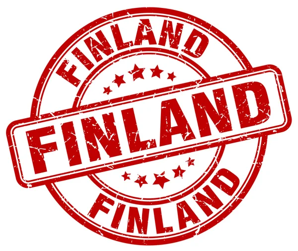 Finlandia grunge rojo ronda sello de goma vintage. Finlandia stamp.Finland ronda stamp.Finland grunge stamp.Finland.Finland sello vintage . — Archivo Imágenes Vectoriales