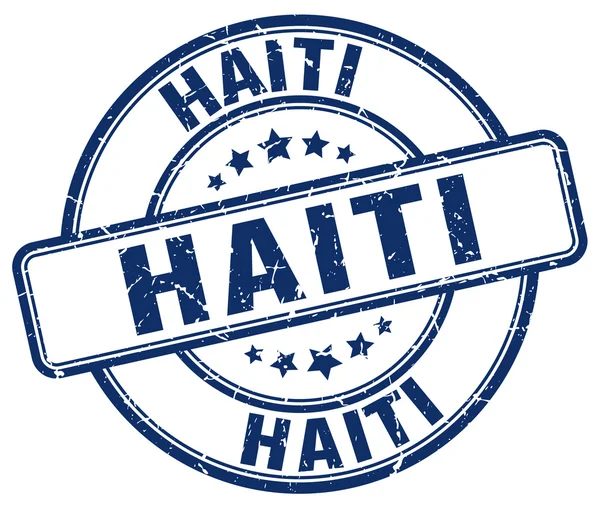 Haiti mavi grunge yuvarlak vintage kauçuk damga. Haiti damgası. Haiti yuvarlak damgası. Haiti grunge damgası. Haiti.Haiti vintage damga. — Stok Vektör