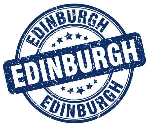Edinburgh blue grunge round vintage rubber stamp.Edinburgh stamp.Edinburgh round stamp.Edinburgh grunge stamp.Edinburgh.Edinburgh vintage stamp. — Stock vektor