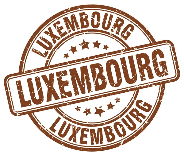 Luxembourg brown grunge round vintage rubber stamp.Luxembourg stamp.Luxembourg round stamp.Luxembourg grunge stamp.Luxembourg.Luxembourg vintage stamp. — Stock Vector