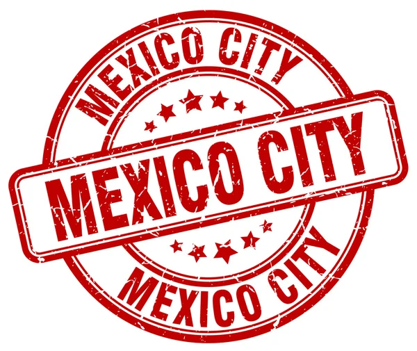 Mexico City czerwony grunge okrągły rocznika pieczątka. Pieczęć miasta Meksyk. Miasto Meksyk pieczęć okrągła. Pieczęć grunge miasta Meksyk. Mexico City. Mexico miasto zabytkowe pieczęć. — Wektor stockowy