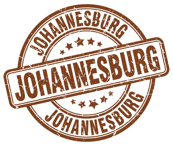 Johannesburg brown grunge round vintage rubber stamp.Johannesburg stamp.Johannesburg round stamp.Johannesburg grunge stamp.Johannesburg.Johannesburg vintage stamp. — Stock Vector