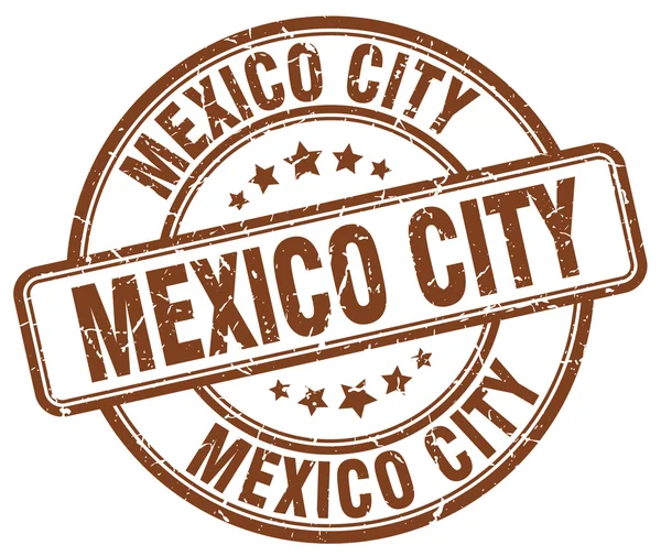 México City brown grunge round vintage rubber stamp.México City stamp.México City round stamp.México City grunge stamp.México City.México City vintage stamp . — Vetor de Stock