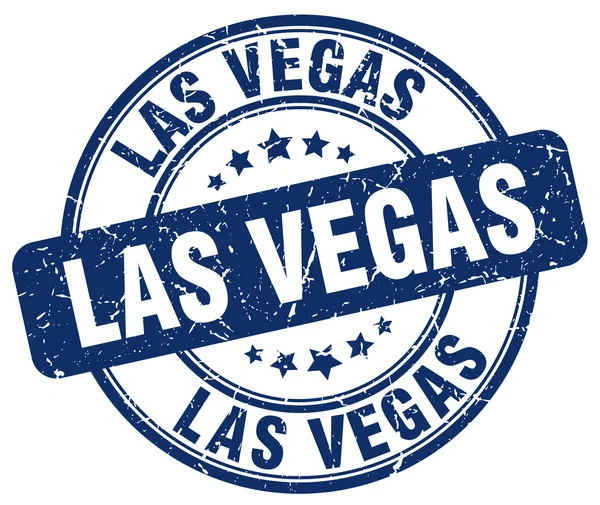 Timbre Las Vegas bleu grunge rond en caoutchouc vintage timbre.Timbre Las Vegas.Timbre Las Vegas rond timbre.Timbre Las Vegas grunge. . — Image vectorielle