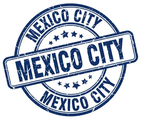 Mexico City timbre bleu grunge rond en caoutchouc vintage. Mexico City timbre. Mexico City timbre rond. Mexico City timbre grunge. Mexico City timbre vintage. Mexico City timbre . — Image vectorielle