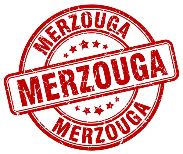 Merzouga rødt grunge, rund, årgang, gummistempel Merzouga-stempel. Merzouga rund stempel Merzouga grunge, stempel Merzouga.Merzouga-årgang . – stockvektor