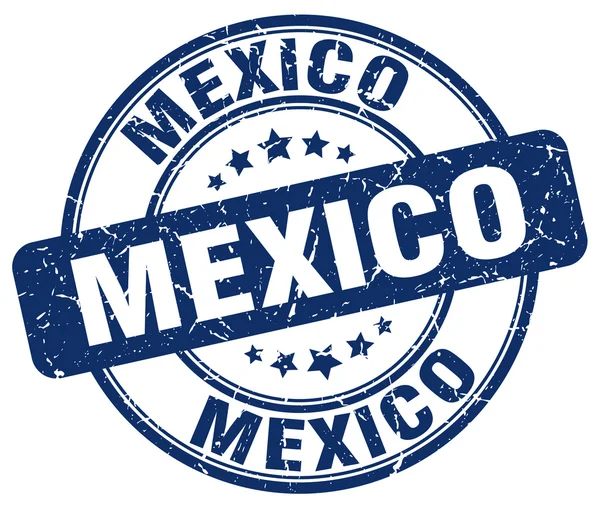 Mexico blue grunge round vintage rubber stamp.Mexico stamp.Mexico round stamp.Mexico grunge stamp.Mexico.Mexico vintage stamp. — Διανυσματικό Αρχείο