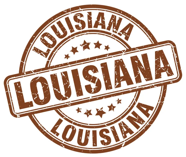 Louisiana brown grunge round vintage rubber stamp.Louisiana stamp.Louisiana round stamp.Louisiana grunge stamp.Louisiana.Louisiana vintage stamp. — Stock vektor