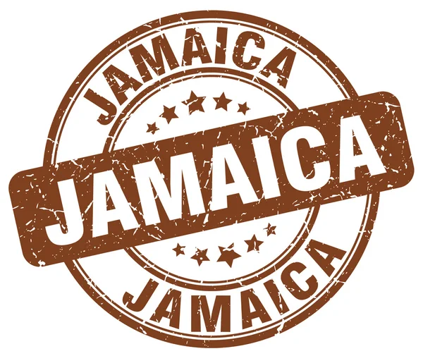 Jamaica barna grunge kerek Vintage gumibélyegző. Jamaica bélyegző. Jamaica kerek bélyeg. Jamaica grunge pecsét. Jamaica. Jamaica évjárat bélyegző. — Stock Vector