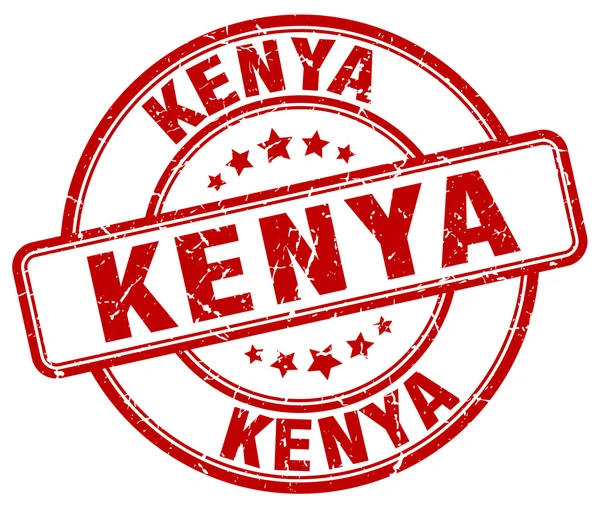 Kenya red grunge round vintage rubber stamp.Kenya stamp.Kenya round stamp.Kenya grunge stamp.Kenya.Kenya vintage stamp. — Stok Vektör