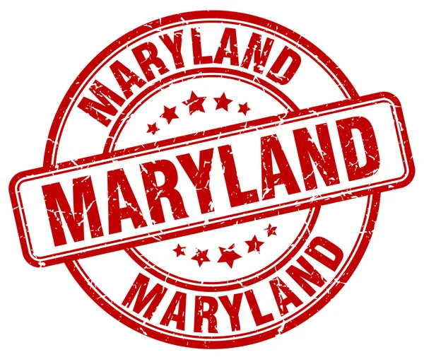 Maryland red grunge round vintage rubber stamp.Maryland stamp.Maryland round stamp.Maryland grunge stamp.Maryland vintage stamp . — стоковый вектор