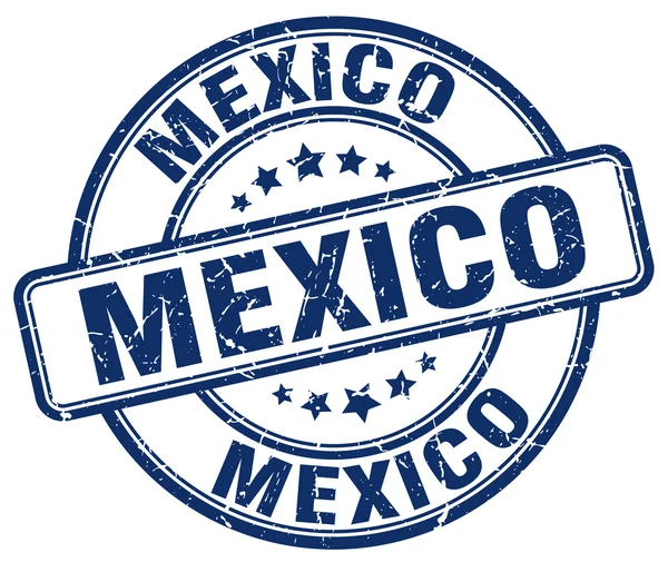 Mexico blue grunge round vintage rubber stamp.Mexico stamp.Mexico round stamp.Mexico grunge stamp.Mexico.Mexico vintage stamp. — 스톡 벡터