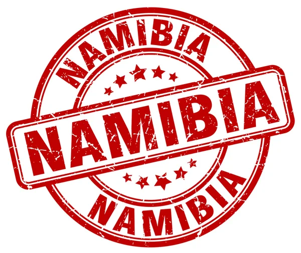 Namibia grunge rojo redondo vintage goma stamp.Namibia stamp.Namibia ronda stamp.Namibia grunge stamp.Namibia.Namibia sello vintage . — Archivo Imágenes Vectoriales