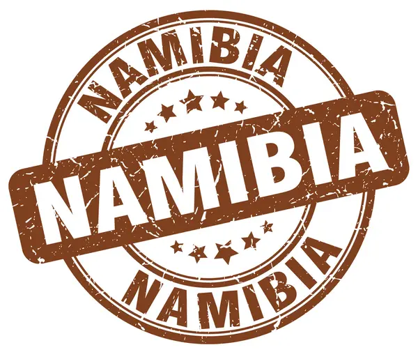 Namibia brown grunge round vintage rubber stamp.Namibia stamp.Namibia round stamp.Namibia grunge stamp.Namibia.Namibia vintage stamp. — Stock Vector