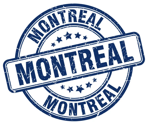 Montreal blue grunge round vintage rubber stamp.montreal stamp.montreal runde stamp.montreal grunge stamp.montreal.montreal vintage stamp. — Stockvektor
