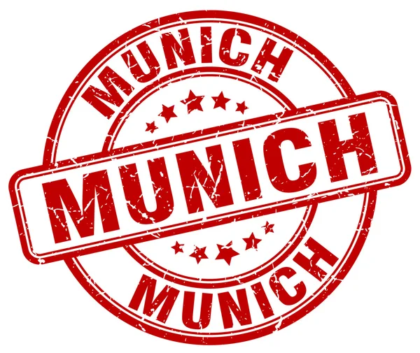 München röd grunge runda Vintage gummistämpel. Munich stämpel. Munich rundan stämpel. Munich grunge stämpel. München. Munich Vintage stämpel. — Stock vektor