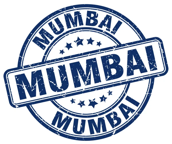 Mumbai grunge azul redondo vintage goma stamp.Mumbai stamp.Mumbai ronda stamp.Mumbai grunge stamp.Mumbai.Mumbai sello vintage . — Archivo Imágenes Vectoriales