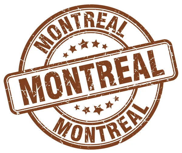 Montreal braun grunge runde vintage rubber stamp.montreal stamp.montreal runde stamp.montreal grunge stamp.montreal.montreal vintage stamp. — Stockvektor