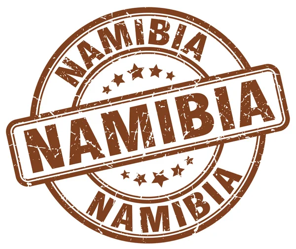 Namíbia grunge marrom redonda carimbo de borracha vintage Namibia stamp.Namibia redonda stamp.Namibia grunge stamp.Namibia.Namíbia carimbo vintage . — Vetor de Stock