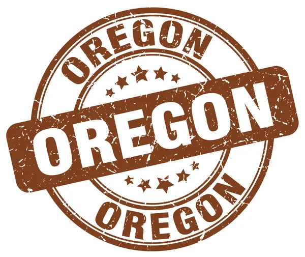 Oregon marron grunge rond timbre en caoutchouc vintage Oregon stamp.Oregon rond stamp.Oregon grunge stamp.Oregon.Oregon timbre vintage . — Image vectorielle