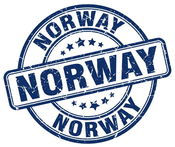 Νορβηγία μπλε γκραντζ στρογγυλό vintage καουτσούκ σφραγίδα. Σφραγίδα Νορβηγίας. Στρογγυλή σφραγίδα Νορβηγίας. Σφραγίδα της Νορβηγίας. Νορβηγία. Νορβηγία vintage σφραγίδα. — Διανυσματικό Αρχείο