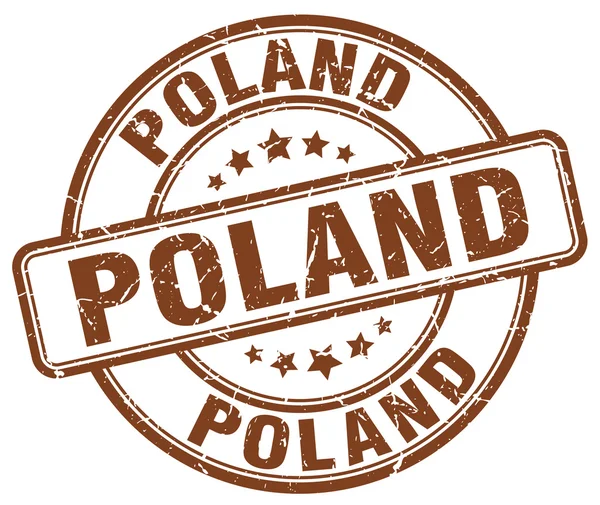 Polen braun Grunge runde Vintage Stempel. Polen-Stempel. Polen runde Stempel. Polen Grunge Stempel. Polen.Polen Vintage Stempel. — Stockvektor