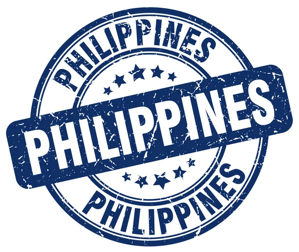 Filipinas grunge azul redonda carimbo de borracha vintage Filipinas stamp.Philippines redonda stamp.Philippines grunge stamp.Philippines.Philippines carimbo vintage . — Vetor de Stock