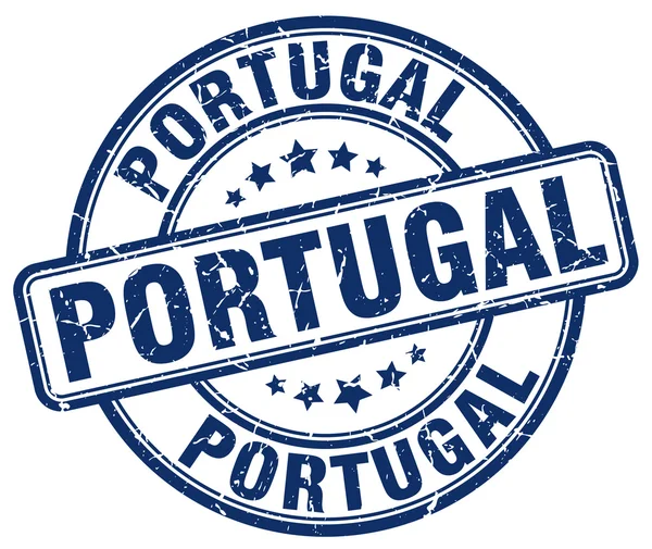 Portugália kék grunge forduló Vintage gumibélyegző. Portugália pecsét. Portugália kerek bélyeg. Portugália grunge pecsét. Portugália. Portugal Vintage bélyegző. — Stock Vector