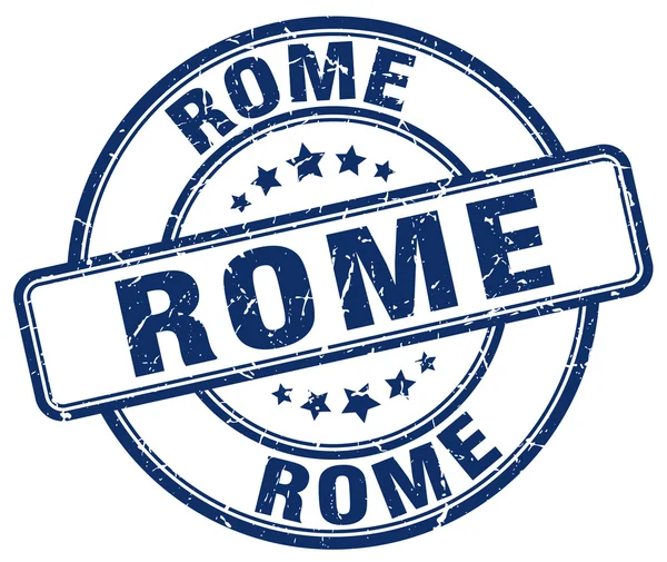 Rome blauwe grunge ronde Vintage rubber stempel. De stempel van Rome. Rome ronde stempel. Rome grunge stempel. Rome. Rome Vintage stempel. — Stockvector