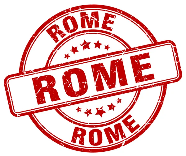 Roma grunge vermelho redonda carimbo de borracha vintage Roma stamp.Rome redonda stamp.Rome grunge stamp.Rome.Rome selo do vintage . — Vetor de Stock