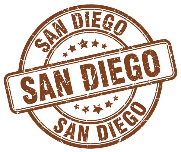 San Diego braun Grunge runde Vintage Stempel. San Diego Stempel. San Diego runde Stempel. San Diego Grunge Stempel. San Diego.San Diego Vintage Stempel. — Stockvektor