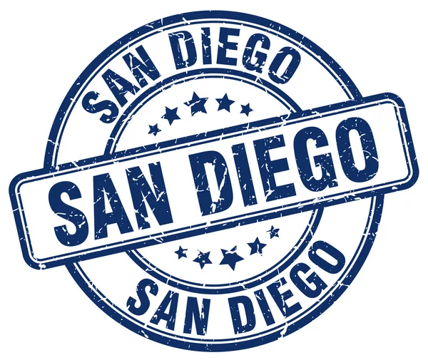 San Diego blau Grunge runde Vintage Stempel. San Diego Stempel. San Diego runde Stempel. San Diego Grunge Stempel. San Diego.San Diego Vintage Stempel. — Stockvektor