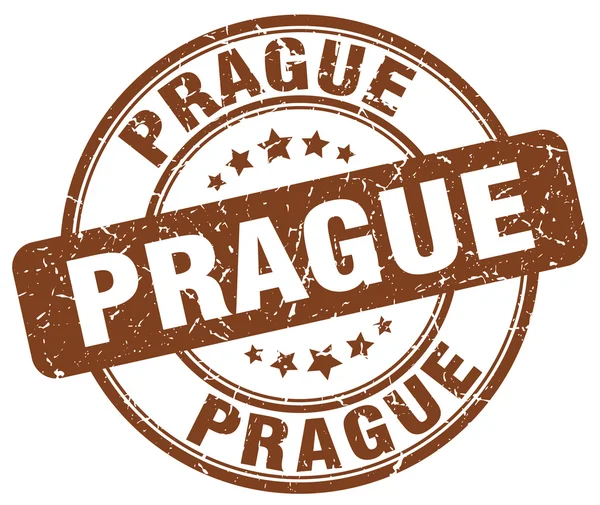 Praski brązowy grunge okrągły rocznika pieczątka. Znaczek Pragi. Praska okrągła pieczęć. Praski grunge pieczęć. Praga. Praga Vintage pieczęć. — Wektor stockowy