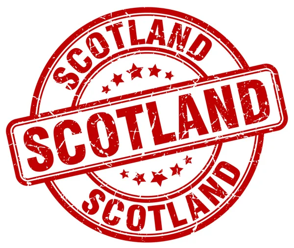 Escocia grunge rojo ronda sello de goma vintage .Scotland stamp.Scotland ronda stamp.Scotland grunge stamp.Scotland sello vintage . — Vector de stock
