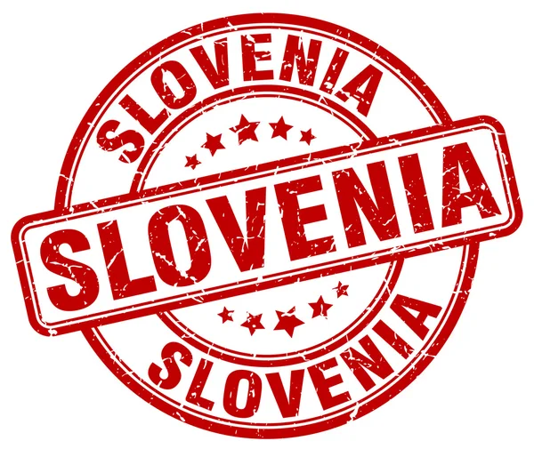 Eslovenia grunge rojo redondo sello de goma vintage .Slovenia stamp.Slovenia stamp.Slovenia grunge stamp.Slovenia.Slovenia vintage stamp . — Archivo Imágenes Vectoriales