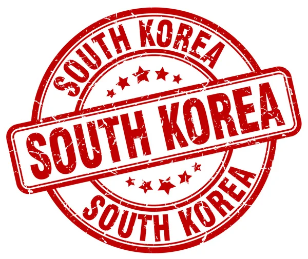 Sydkorea röd grunge runda Vintage gummistämpel. Sydkorea stämpel. Sydkorea rund stämpel. Sydkorea grunge stämpel. Sydkorea. Sydkorea Vintage stämpel. — Stock vektor