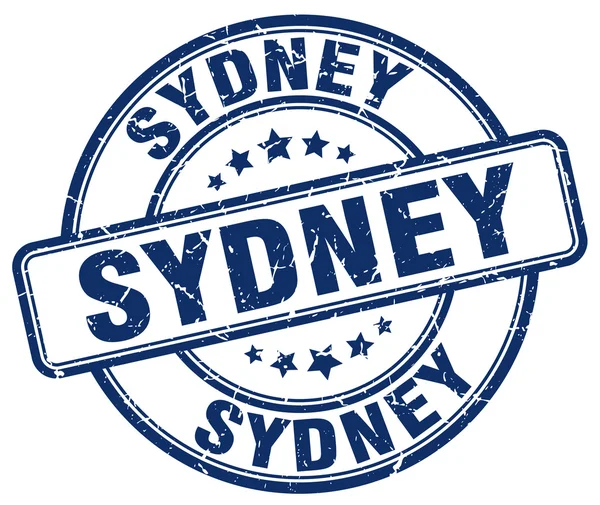 Sydney kék grunge forduló Vintage gumibélyegző. Sydney pecsét. Sydney kerek bélyeg. Sydney grunge pecsét. Sydney. Sydney Vintage bélyegző. — Stock Vector