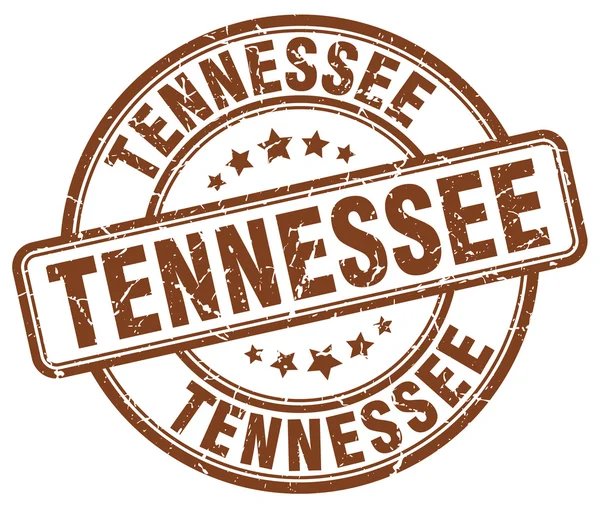Tennessee brown grunge round vintage rubber stamp.Tennessee stamp.Tennessee round stamp.Tennessee grunge stamp.Tennessee.Tennessee vintage stamp. — Stock Vector