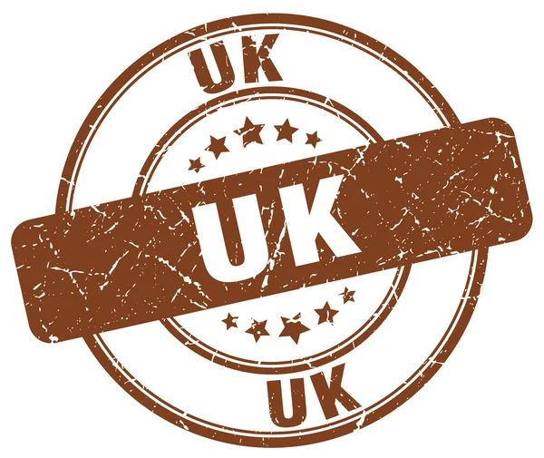 Uk brown grunge round vintage rubber stamp.uk stamp.uk round stamp.uk grunge stamp.uk.uk vintage stamp. — Stock Vector