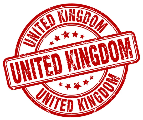 Ηνωμένο Βασίλειο κόκκινο γκραντζ γύρο vintage καουτσούκ σφραγίδα. Σφραγίδα του Ηνωμένου Βασιλείου. Στρογγυλή σφραγίδα του Ηνωμένου Βασιλείου. Η σφραγίδα του Ηνωμένου Βασιλείου. Ηνωμένο Βασίλειο. Ηνωμένο Βασίλειο vintage σφραγίδα. — Διανυσματικό Αρχείο
