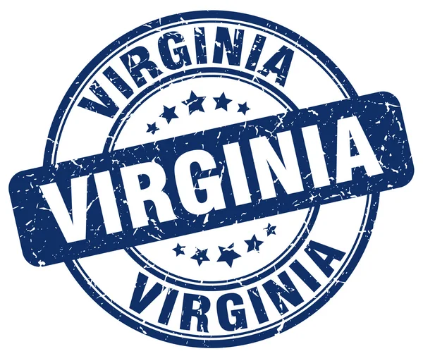 Virginia blue grunge round vintage rubber stamp.Virginia stamp.Virginia round stamp.Virginia grunge stamp.Virginia.Virginia vintage stamp. — Stock Vector